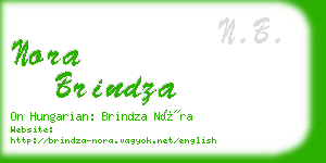 nora brindza business card